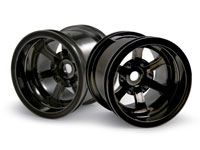 Scorch 6-Spoke Wheel Black Chrome 2.2in 55x50mm 2pcs