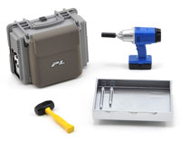 Portable Welder, Cordless Impact Gun, Sledge Hammer, Tool Box Tray Accessory Assortment 6