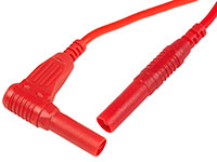 Amass Banana Straight & Angled Plugs 4.0mm with Wire 2.5mm2 CATIII 1000V/32A Red 100cm (  )