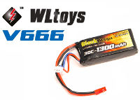 Black Magic WLToys V666 LiPo Battery 7.4V 1300mAh 30C (  )