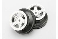 SCT Beadlock Wheel Satin Chrome/Black HEX12mm 1/16 Slash 2pcs (  )