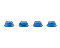 Flanged Low Profile Lock Nut M5mm CW Blue 4pcs (  )