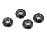Flanged Low Profile Lock Nut M5mm Black 4pcs (  )