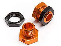 5mm Hex Wheel Adapters Trophy Buggy Orange/Black 2pcs (  )