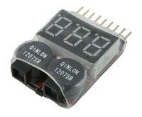 YeahRacing 1-8S LiPo Battery Voltage Tester and Low Voltage Buzzer Alarm (  )