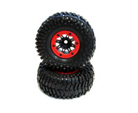HobbySoul Rock Crawler Tires 130mm on 2.2 Beadlock Wheels Rim 2pcs (  )