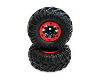 HobbySoul Rock Crawler Tires 132mm on 2.2 Beadlock Wheels Rim 2pcs (  )