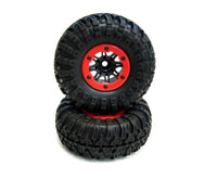HobbySoul Rock Crawler Tires 132mm on 2.2 Beadlock Wheels Rim 2pcs (  )