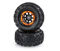 HSP Assembled Soft Off-Road Tyres on Black Rims 2pcs (  )
