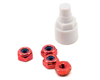Aluminum Wheel Nut Set with Wrench Red 4pcs