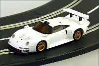 Porsche 911 GT1 White D-Slot Car 1/43