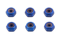 FT 4-40 Aluminum Locknut Blue Anodized 6pcs (  )