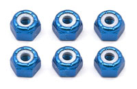 FT 8-32 Blue Aluminum Locknut 6pcs (  )