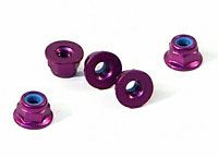 Purple Alloy Wheel Nuts M4 5pcs (  )