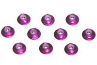  Aluminum Nylon Nuts with Flage 2mm Purple 10pcs (MH254407)