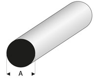 Super Stryrene ASA Round Rod Profiles 4x330mm White 1pcs (  )