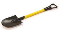 Realistic Scale Model Shovel Yellow 1/10 Size