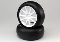 Slick Tire with Wheel White Mini Inferno 4pcs (IHTH04W)
