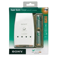 Sony Super Quick Charger LCD with 2700mAh AA 4pcs (  )