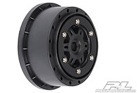 Split Six 2.2/3.0 Black/Black Bead-Loc Front Wheels SC10 2pcs (  )