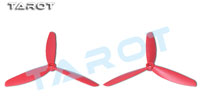 Tarot 5x4.5 3-Leaf Propeller Red CW+CCW (  )