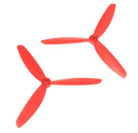 Tarot 6045 6x4.5 3-Leaf Propeller Red CW+CCW (  )
