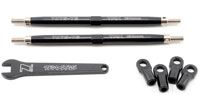 Aluminum 7075-T6 Toe Link Rear Tubes Black 124mm T-Maxx 2pcs (  )