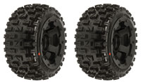 Bow-Tie Off-Road Tires Mounted on Black Desperado Rear Wheels Baja 5B 2pcs (  )