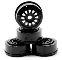 12-Spoke Wheel Black SC8 4pcs (  )