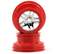 SCT Split-Spoke Chrome Red Beadlock Wheels 2.2/3.0 2pcs (  )
