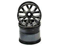 Losi 420S Force Wheel with Cap Black Chrome 2pcs