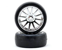 LaTrax Pre-Mounted Slick Tires & 12-Spoke Wheels Chrome 2pcs (  )
