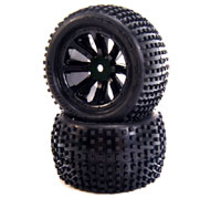Viper Tires 2.2 on Cyclon Black Wheels HEX12mm 2pcs