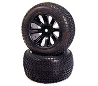 Matrix Tires 2.2 on Cyclon Black Wheels HEX12mm 2pcs