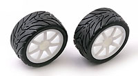 18R Mounted Wheels and Tires White 2pcs (  )