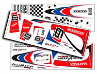 Multiplex AcroMaster Pro Blue and Red Decal Set