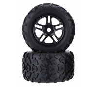 Austar Bigfoot Tires 155x83mm on Black Wheel HEX17mm 2pcs (  )