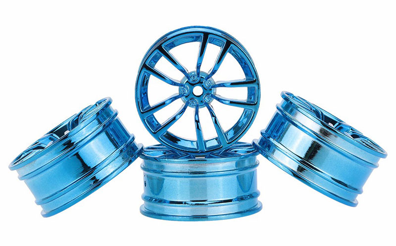 Диски металлические Austar 5-Double Spokes Aluminum Wheel Blue Chrome 26mm 3mm Offset 4pcs (AX-610B) (нажмите для увеличения)