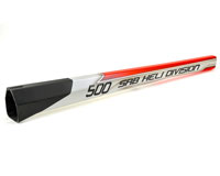 SAB Goblin 500 Carbon Fiber Tail Boom White/Red (нажмите для увеличения)