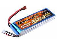 GensAce 3S1P LiPo 11.1V 2500mAh Battery 25C T-Plug (  )