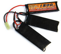 VBPower Airsoft Battery 3 Sticks LiFe 9.9V 1500mAh 20C Mini Tamiya (нажмите для увеличения)