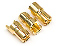 Gold Connectors 6.0mm Male 3pcs