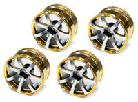 Austar 7-Spokes Aluminum Wheel Gold/Chrome 26mm 4pcs (  )