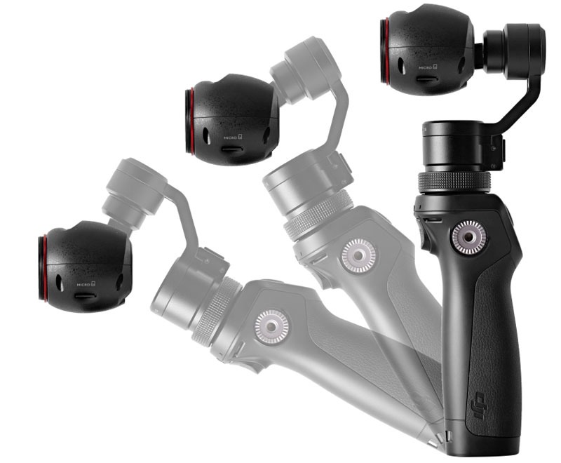 Ручной стедикам DJI Osmo Handheld 4K-Camera and 3-Axis Gimbal (DJI-OSMO) (нажмите для увеличения)