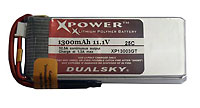 Dualsky 3S1P LiPo 1300mAh 11.1V 25C (  )