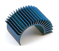 Radial Clip-on Heatsink Long Blue Aluminum (  )