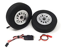 JP Hobby Electric Brake with Rubber Air Filled Tire on Aluminum Wheel with Bearing 115x31mm (Up To 20kg) 2pcs (  )