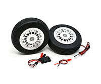 JP Hobby Electric Brake with Rubber Air Filled Tire on Aluminum Wheel with Bearing 136x36mm (Planes Over 30kg) 2pcs (  )