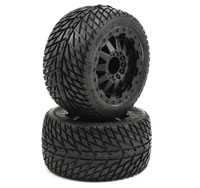 Road Rage 2.8 30 Series Tires Mounted on F-11 Nitro Rear Wheels Black 2pcs (  )