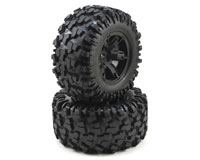 X-Maxx 8S Rated Pre-Mounted Tires & Wheels Black 207x100mm 2pcs